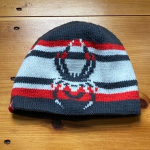 SPYDER O/S Logo Knit Cap w/Fleece Backing